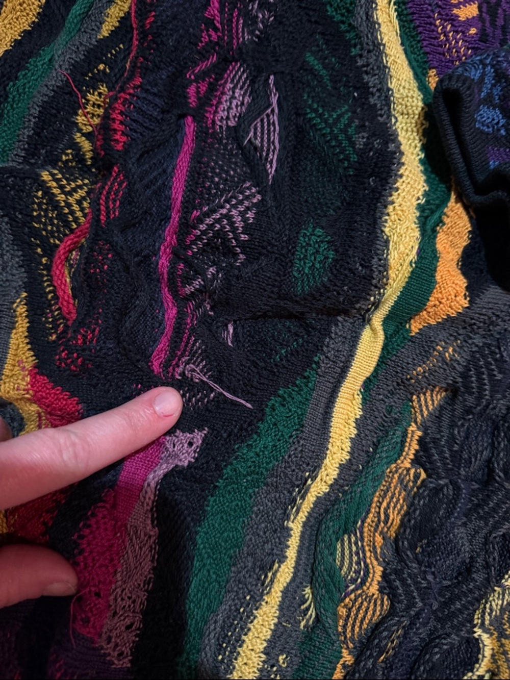 COOGI Multicolor Knit Sweater with Black Trim - Picture 4 of 8
